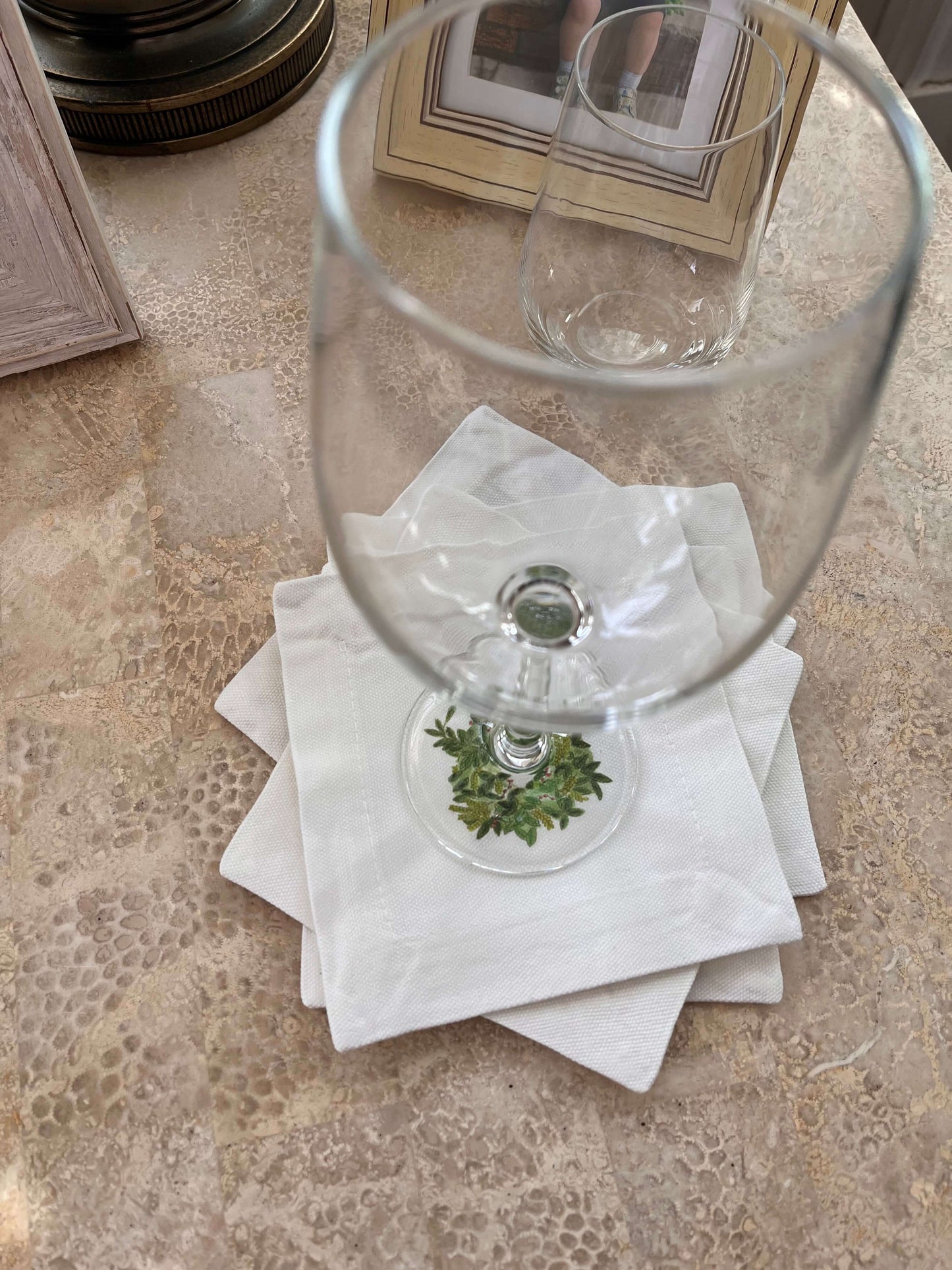Botanical Wreath Cocktail Coaster Napkins