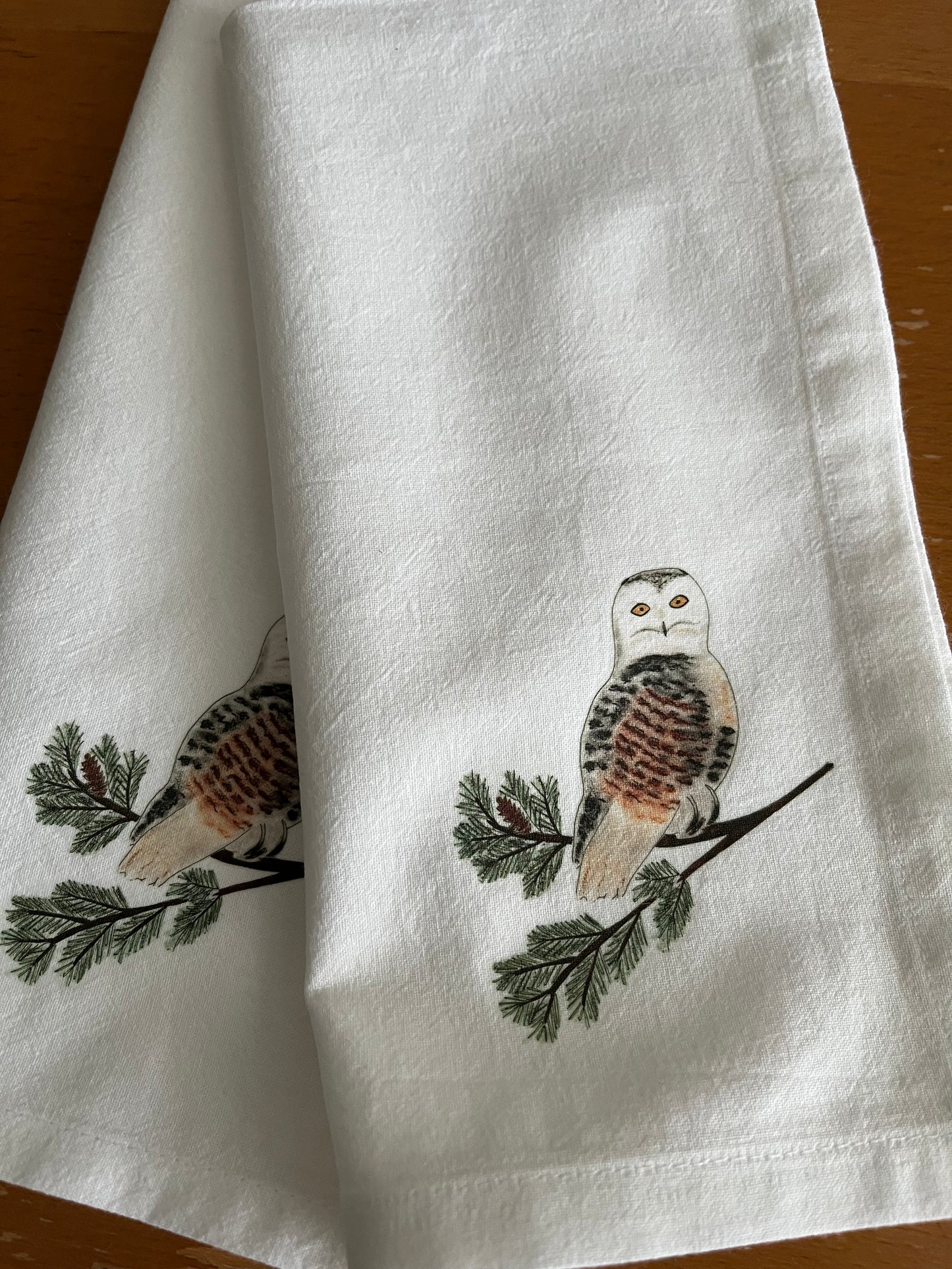 Snowy Owl Art Cloth Napkin Set