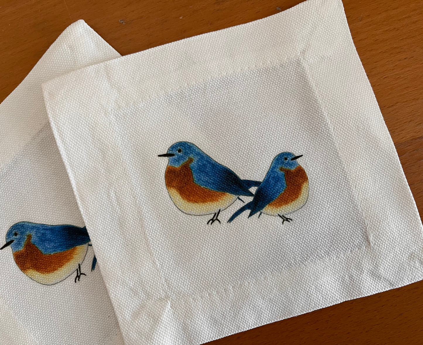 Blue Birds Cocktail Coaster Napkins