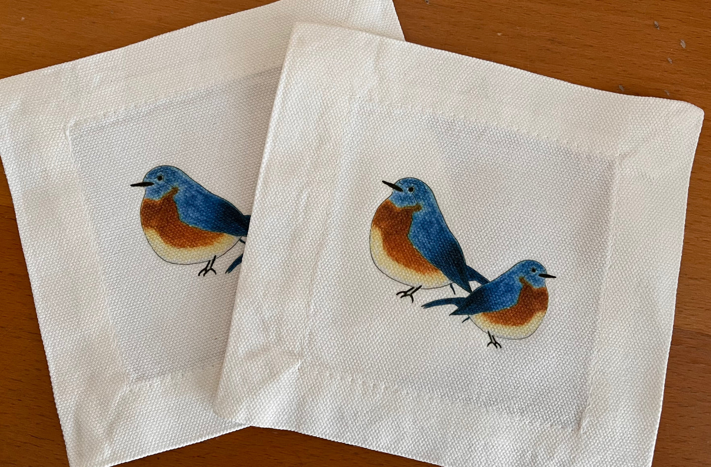 Blue Birds Cocktail Coaster Napkins