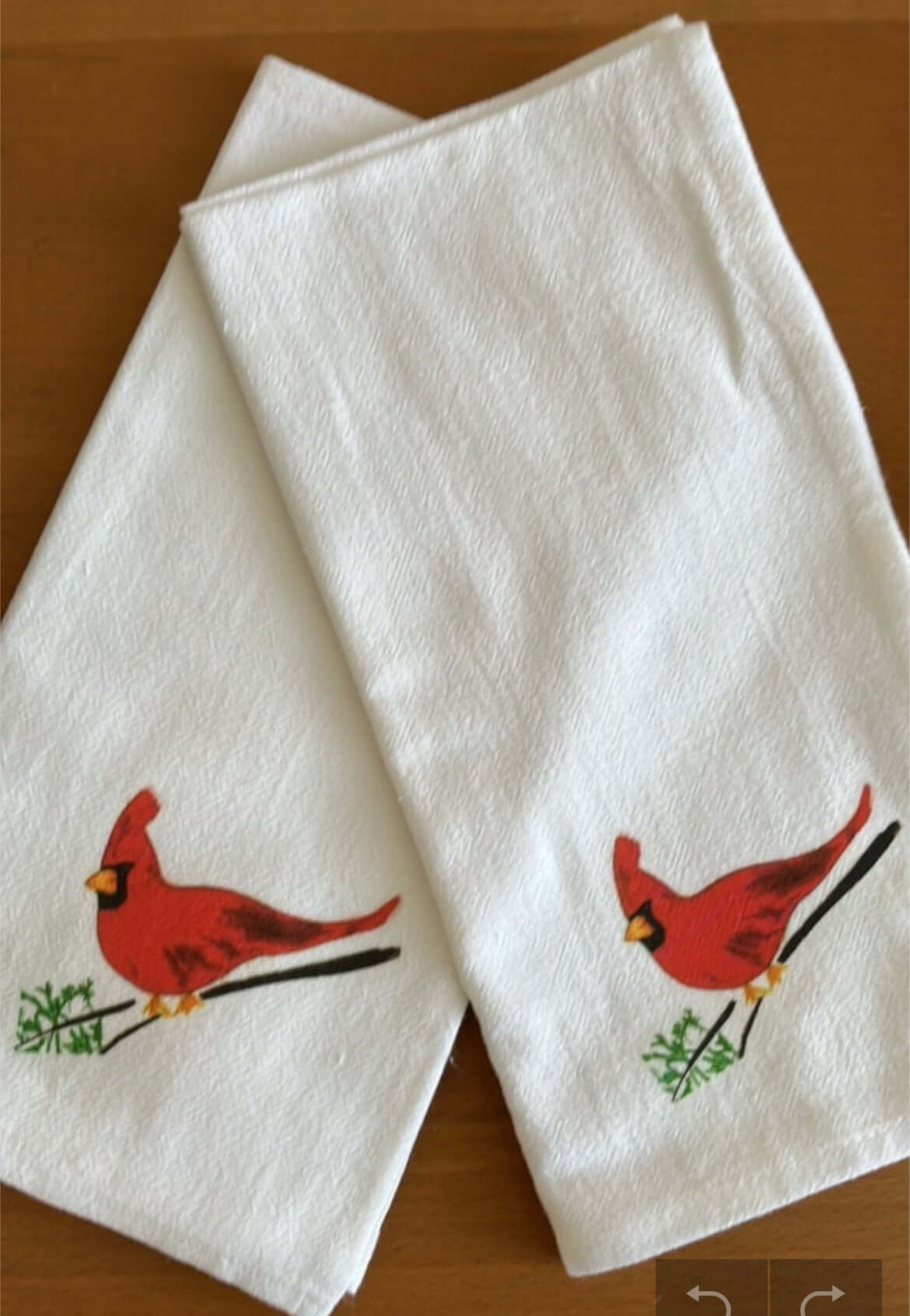 Cardinal Bird Holiday Napkin Set