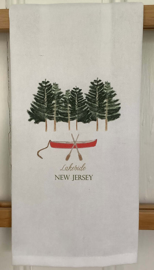 Lakeside Personalized Tea Towel