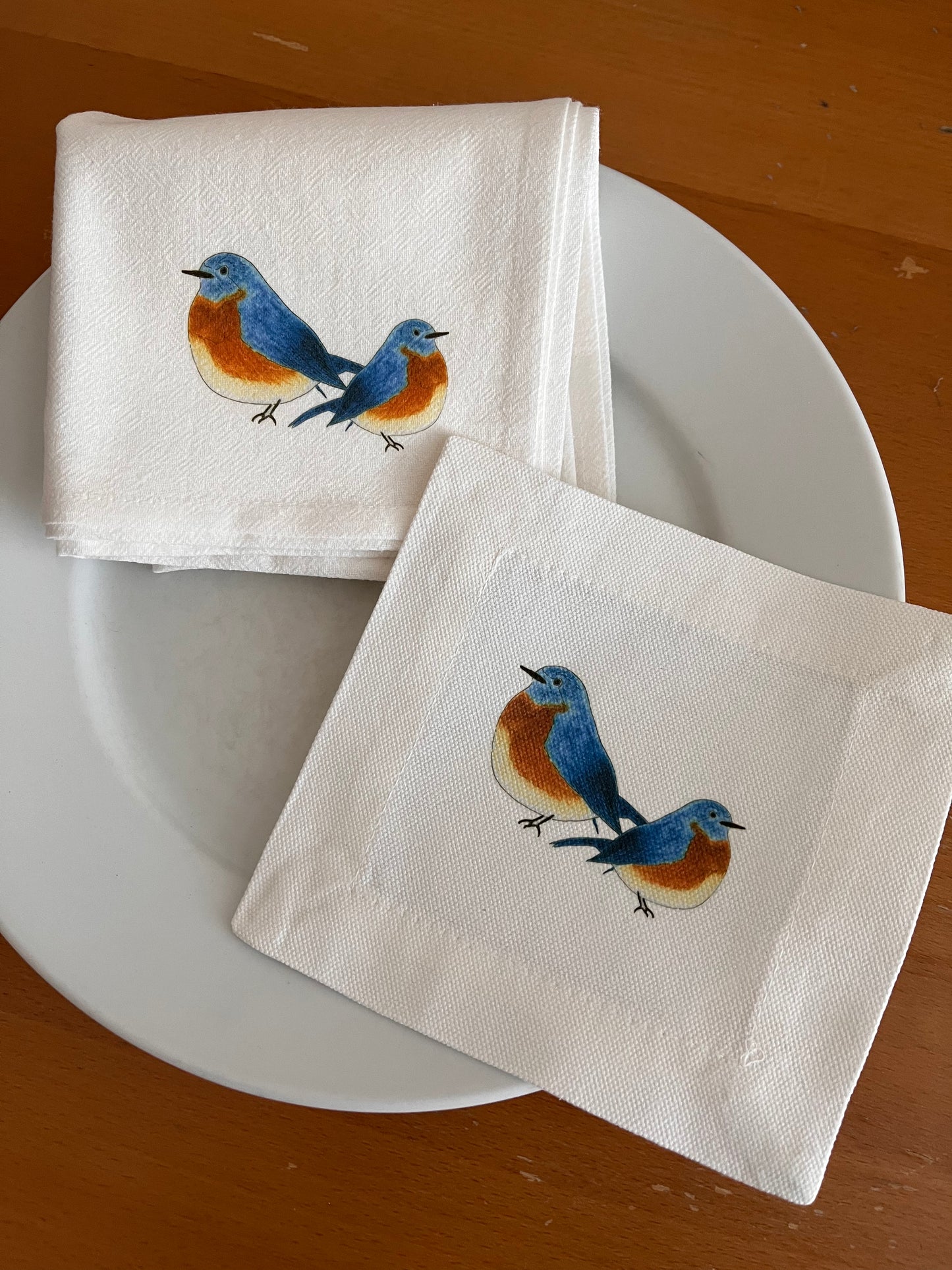 Blue Birds Cocktail Coaster Napkins