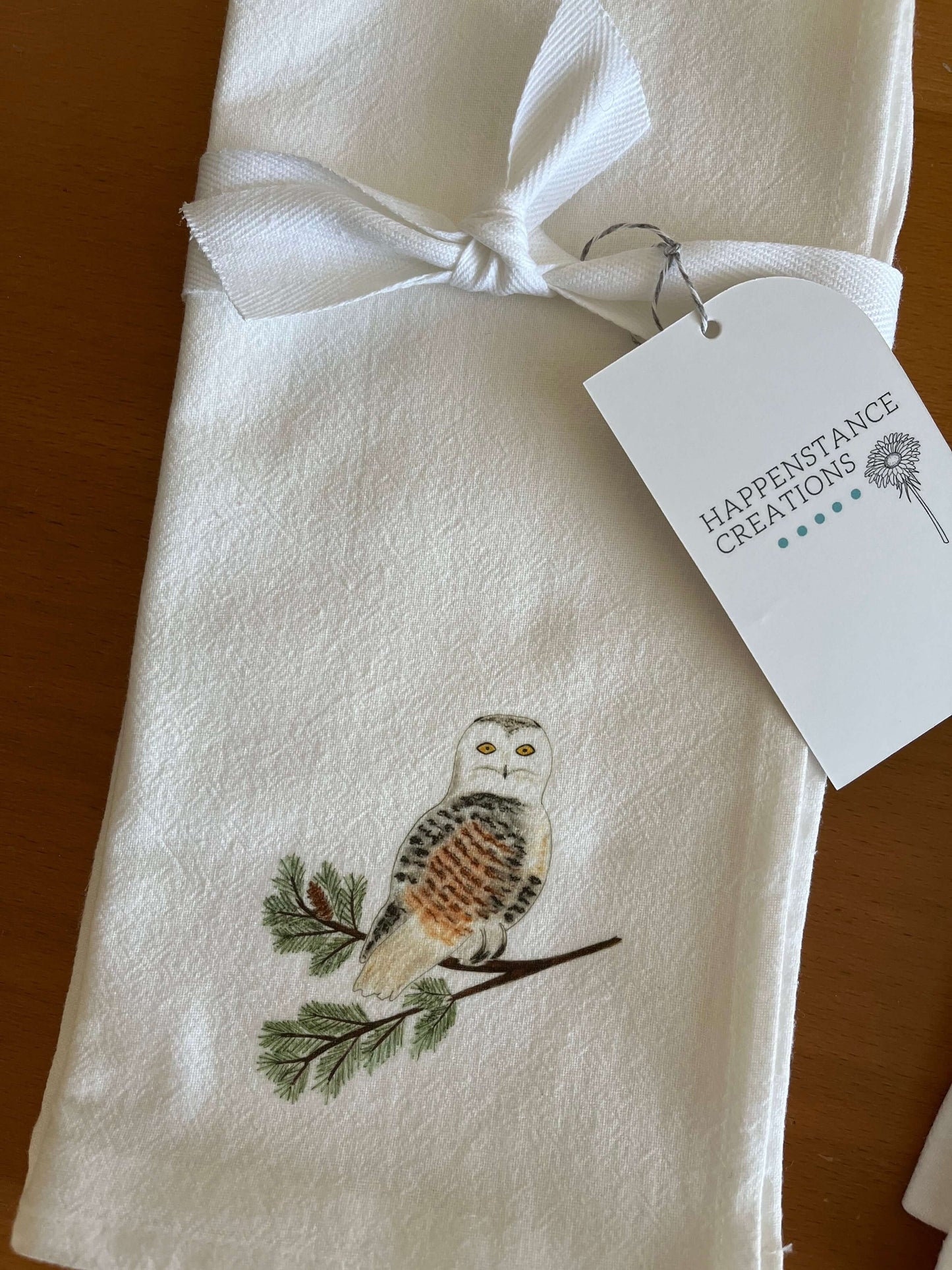 Snowy Owl Art Cloth Napkin Set