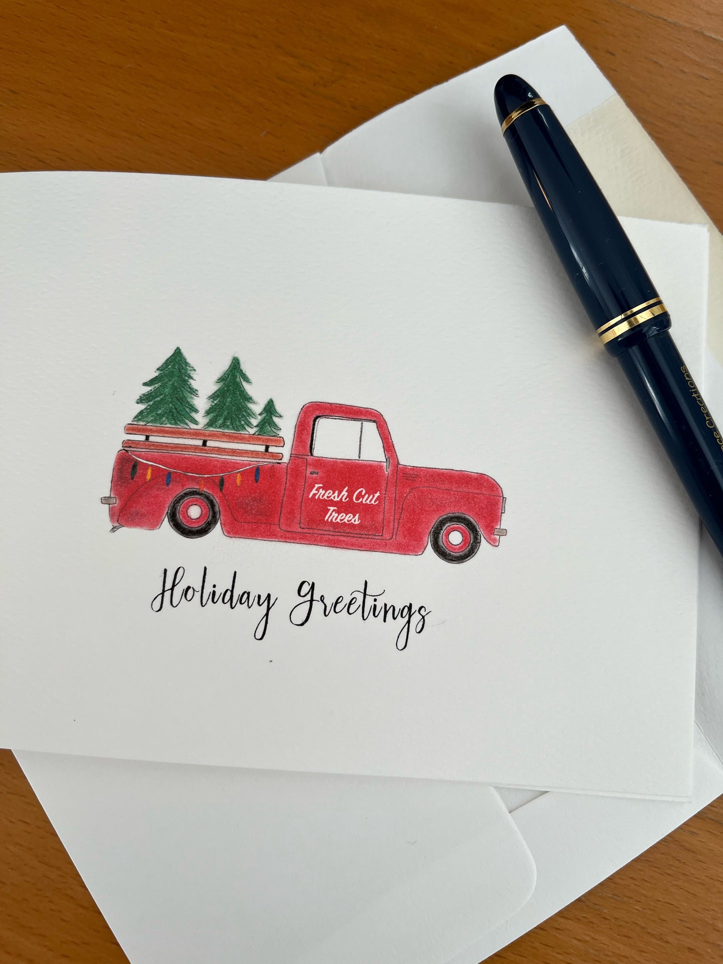Tree Truck Holiday Note Card Set