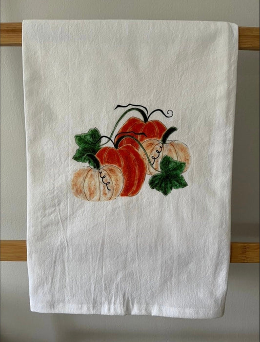 Pumpkin Harvest Tea Towel