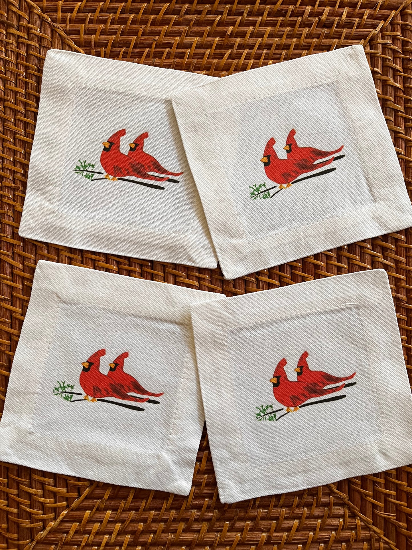 Cardinal Cocktail Coaster Napkins