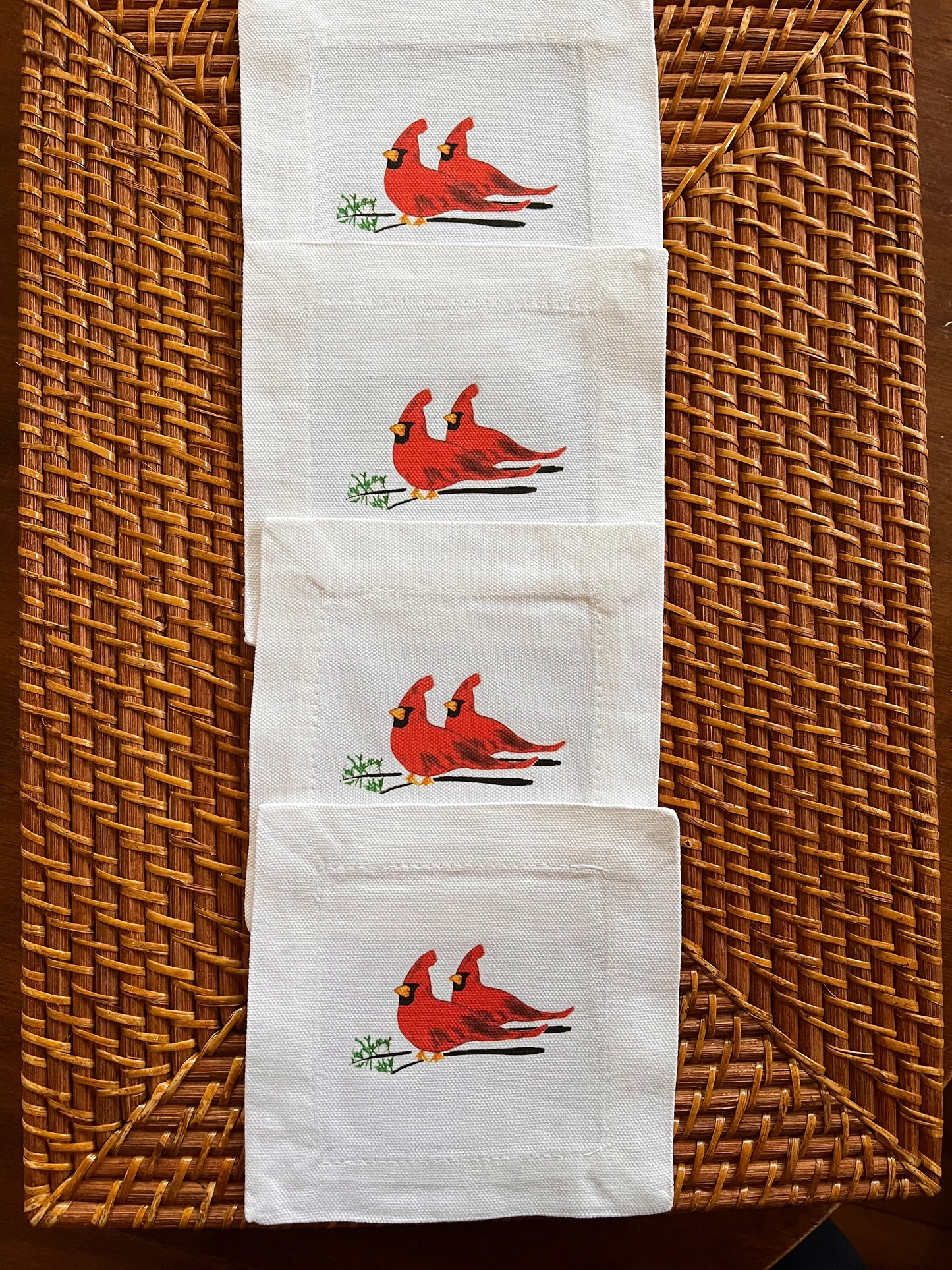 Cardinal Cocktail Coaster Napkins