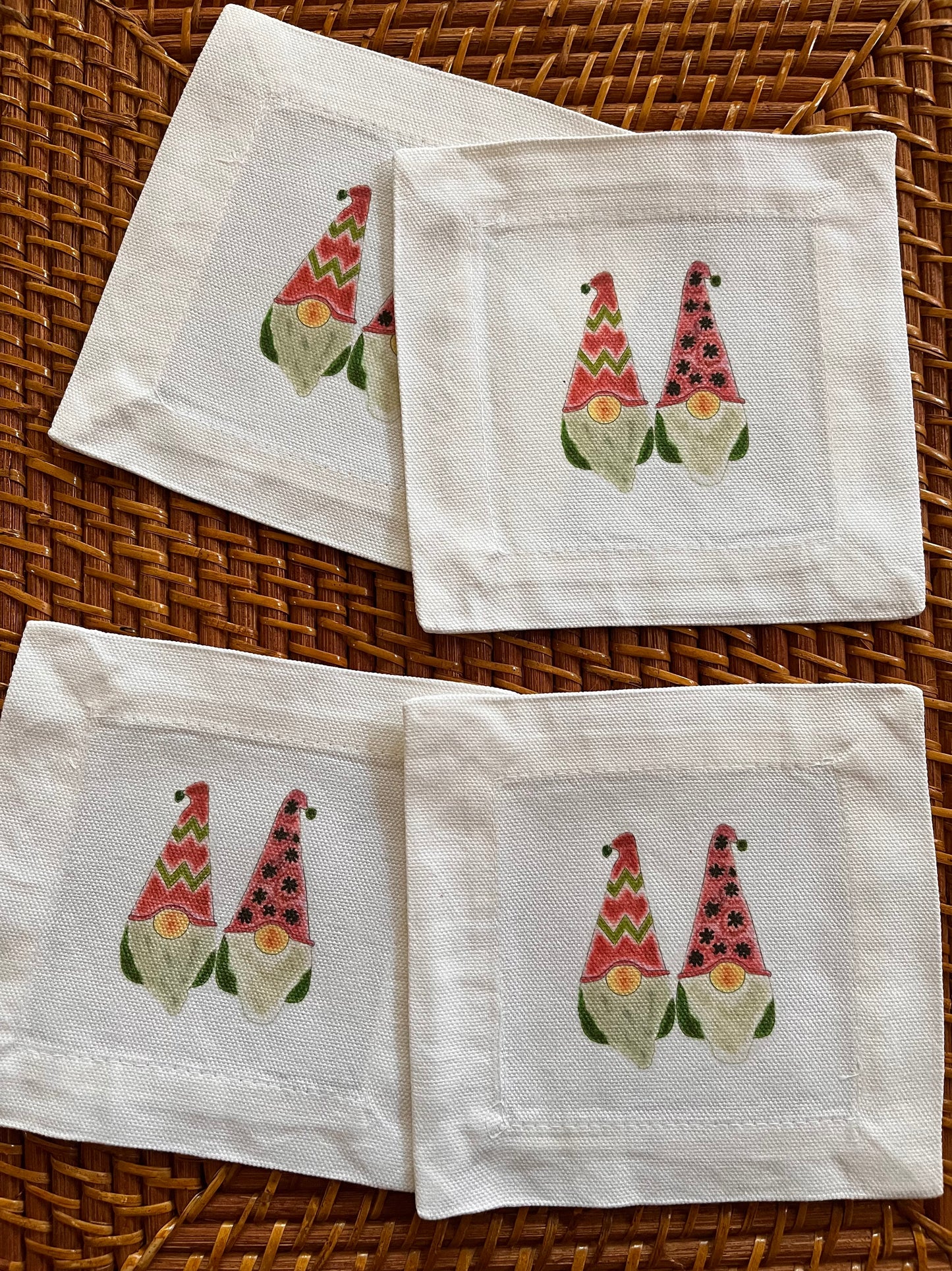 Gnome Cocktail Coaster Napkins