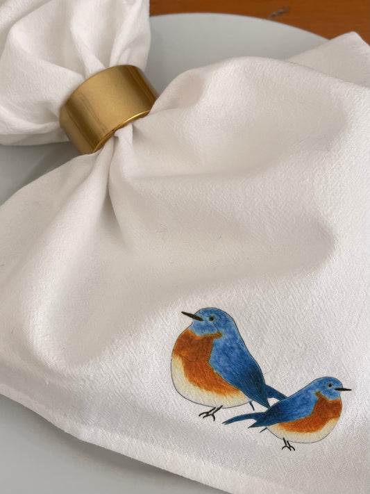 Blue Bird Cloth Napkin Set