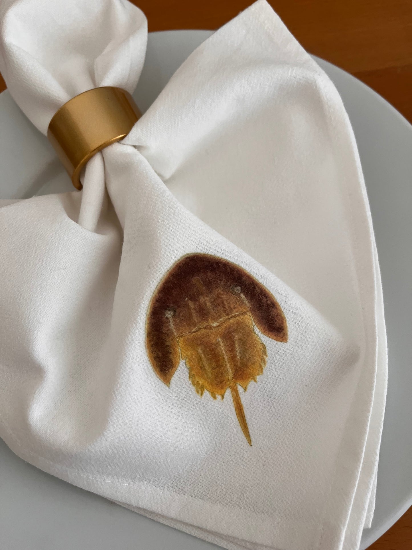 Horse Shoe Crab Cotton Napkin Set
