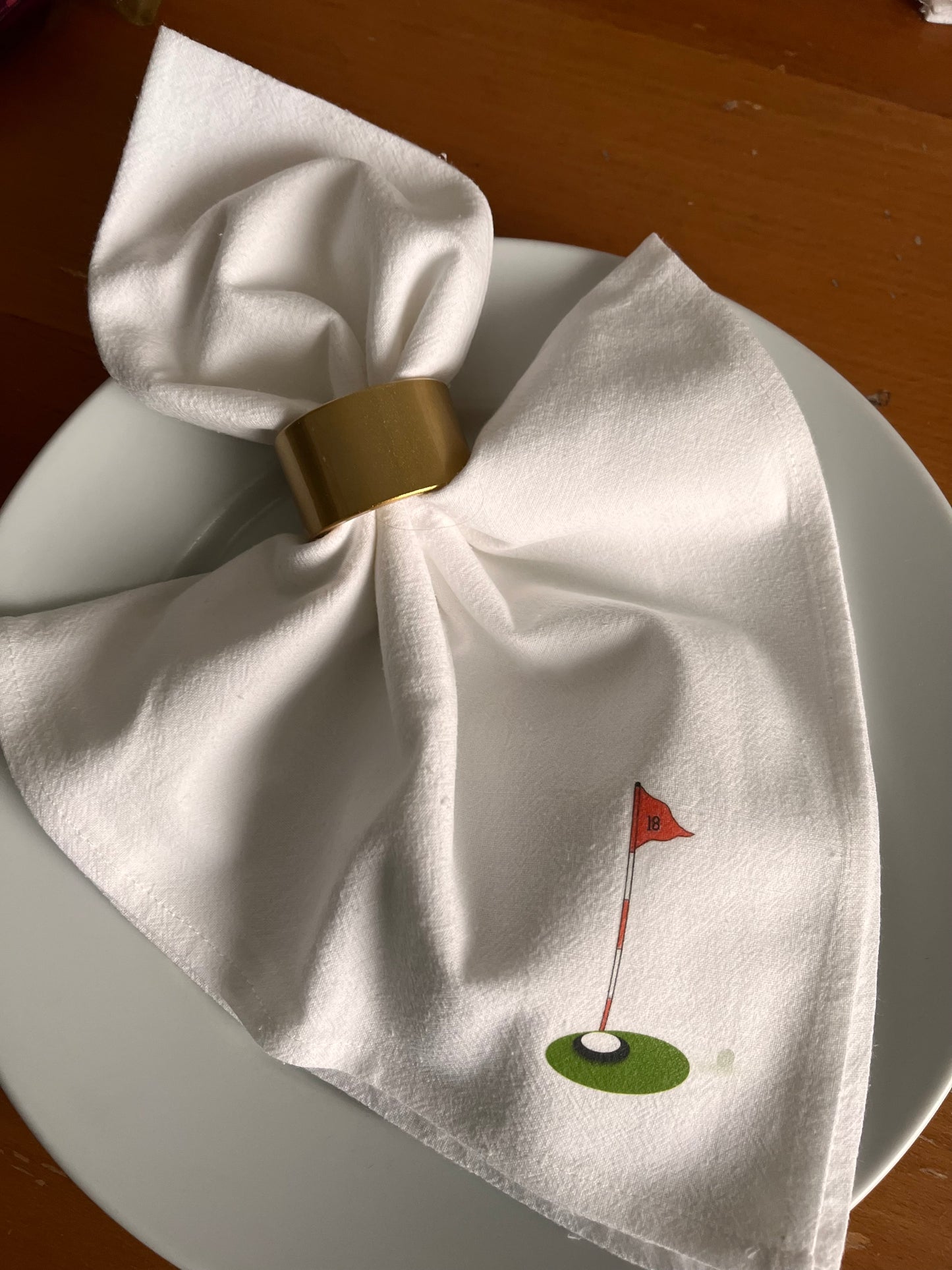 Golf 18th Tee Cotton Napkin Set