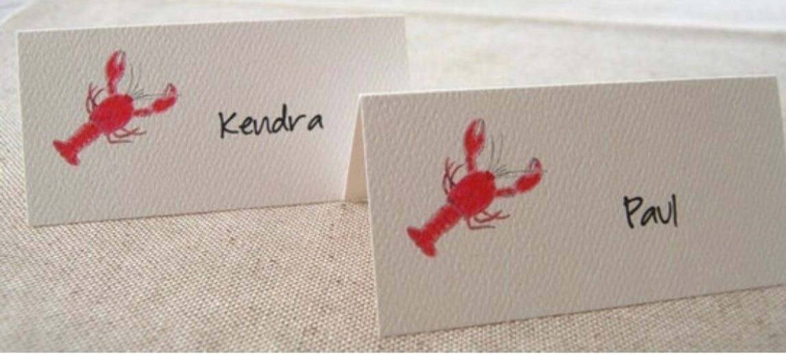 Lobster Name Place Cards