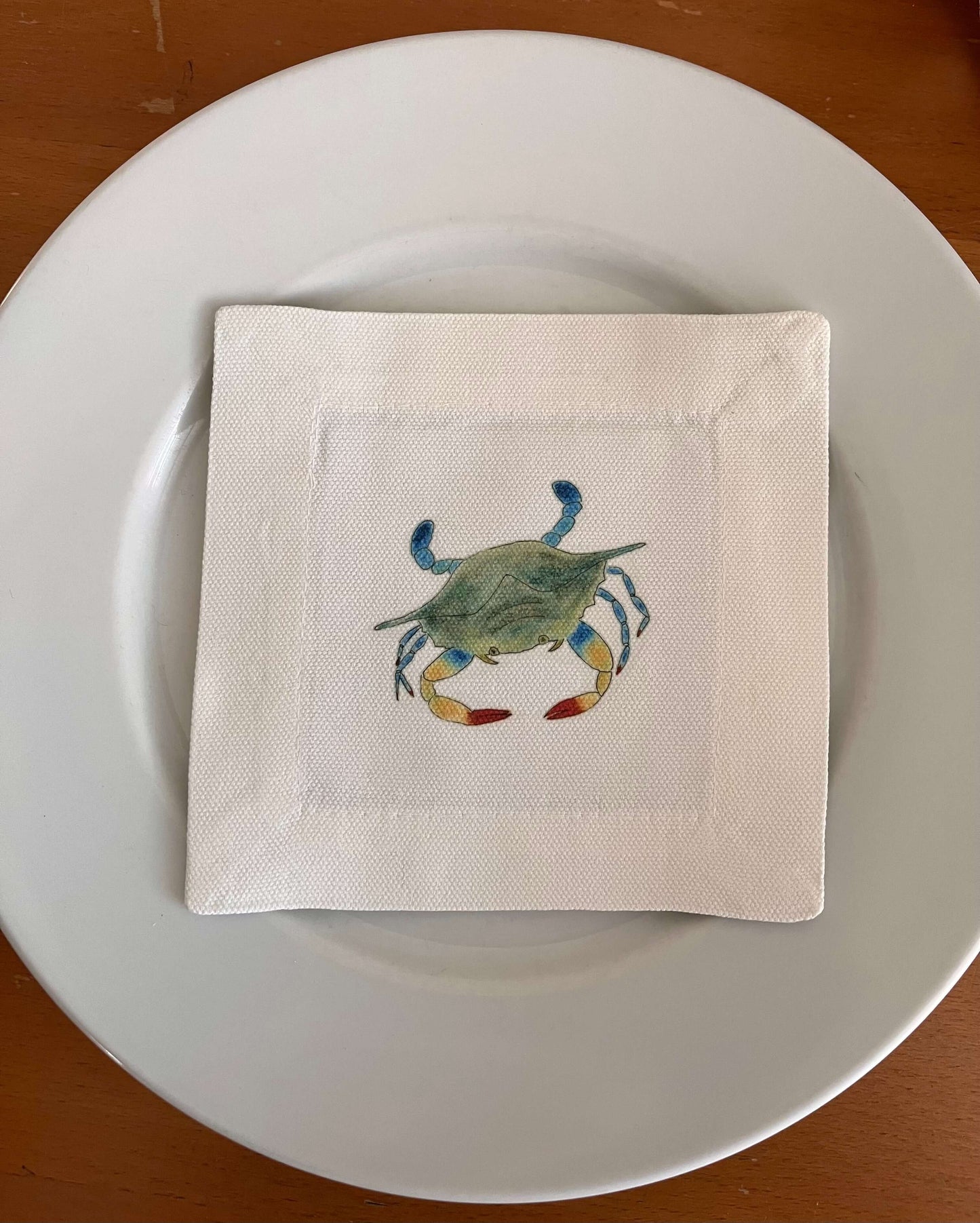 Blue Crab Cocktail Coaster Napkins