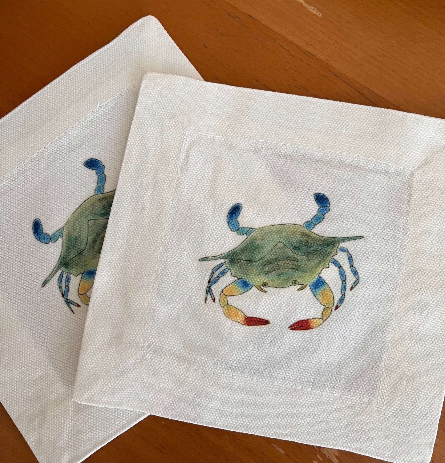 Blue Crab Cocktail Coaster Napkins