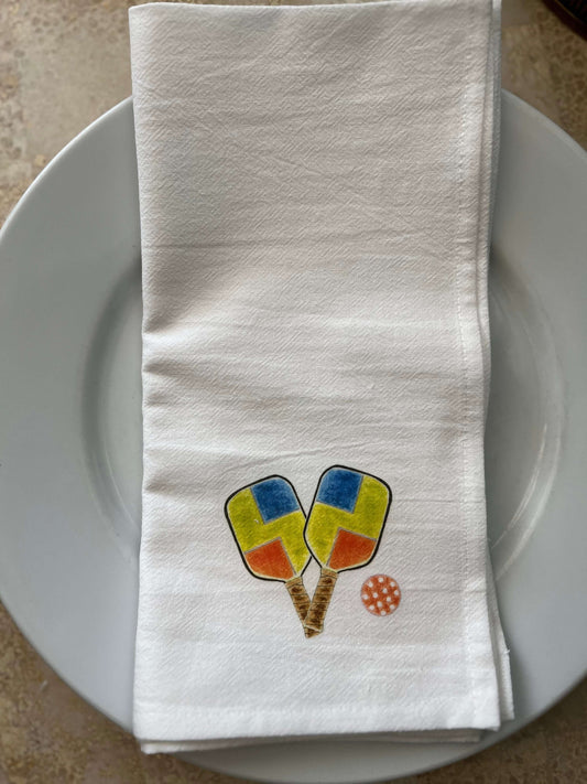 Pickleball Paddle Cloth Napkin Set