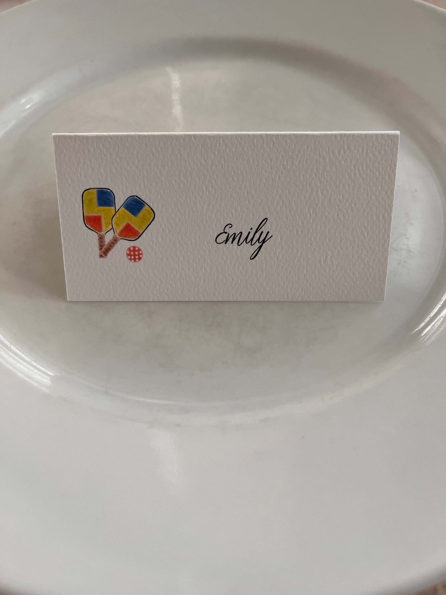 Pickleball Paddles Tented Name Place Cards (Copy)