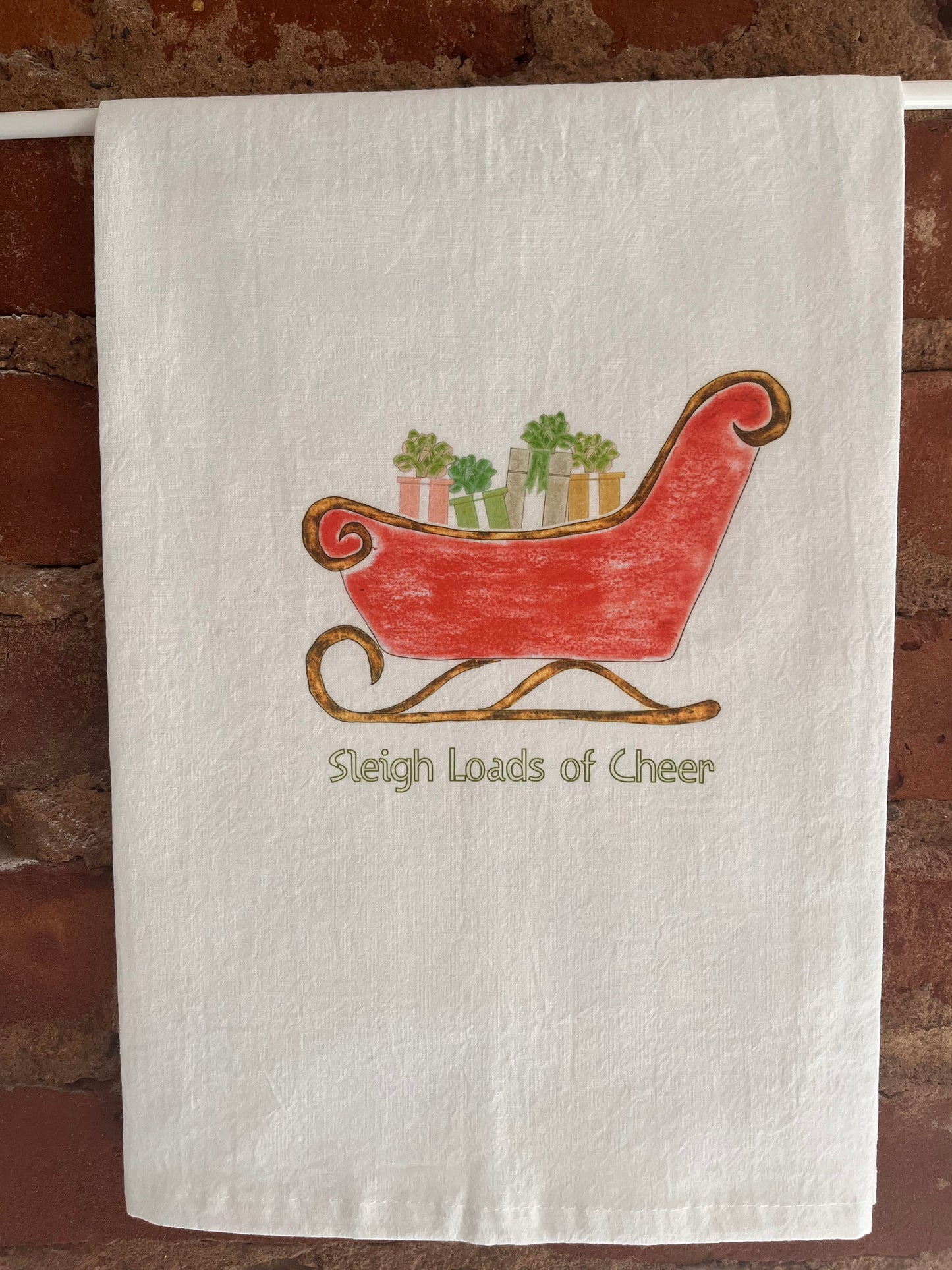Sleigh Loads Of Cheer Tea Towel