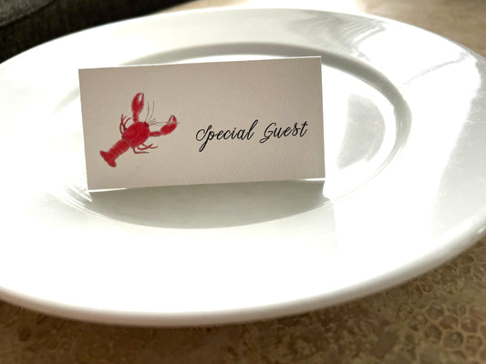 Lobster Event Name Place Cards