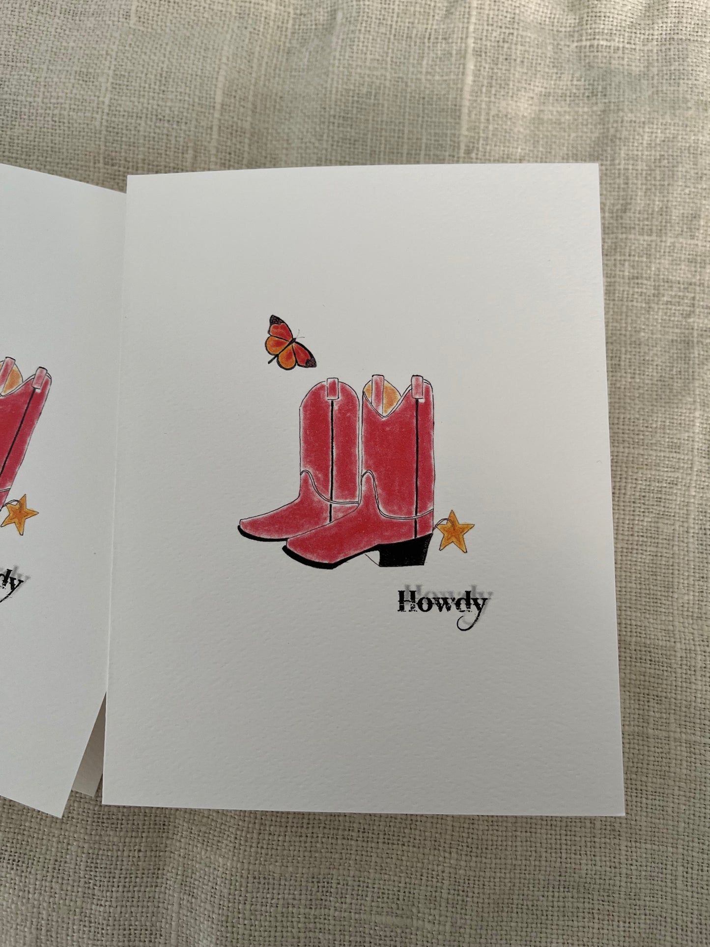 Western Boots Note Card Set