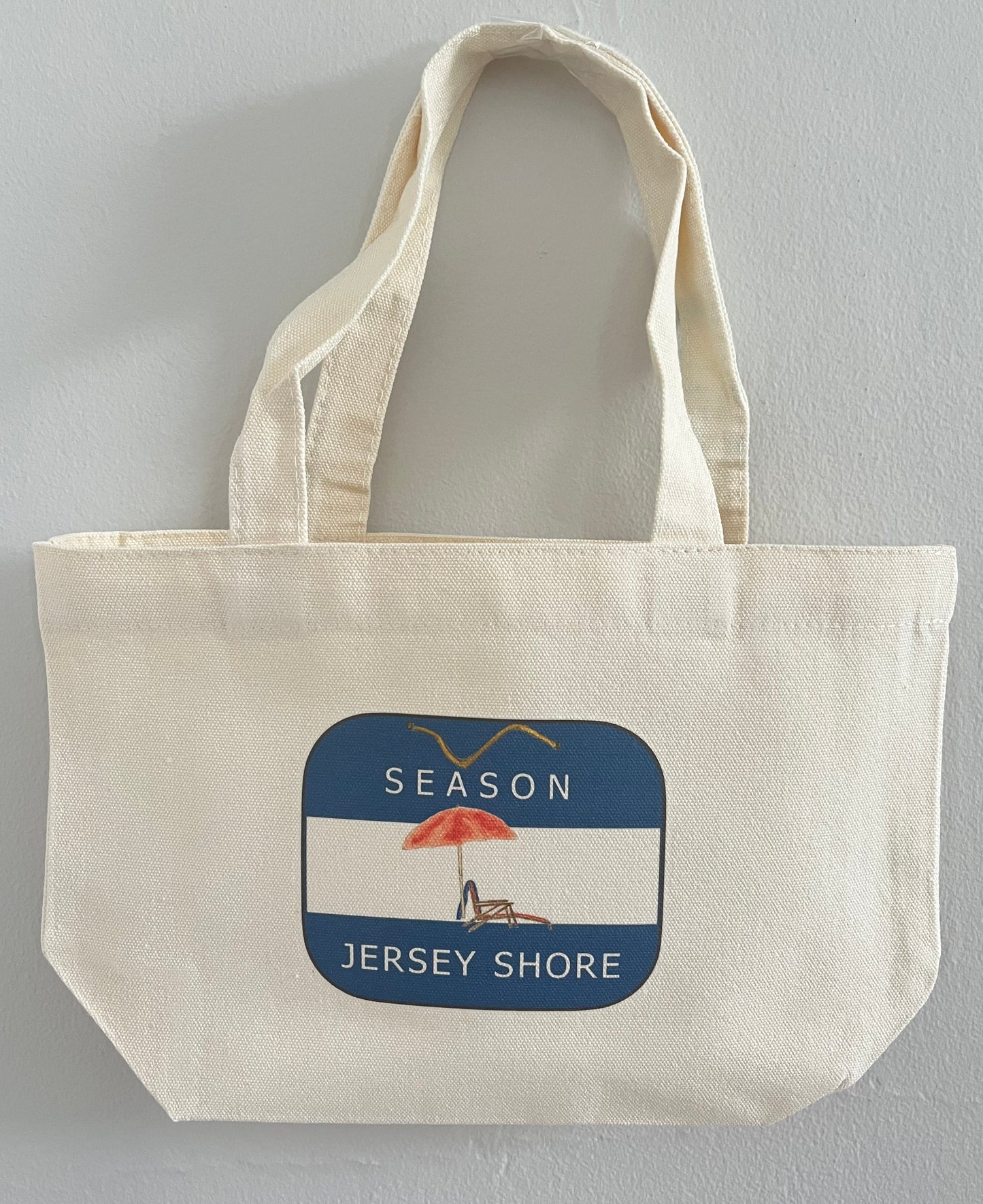 Jersey Shore Beach Canvas Tote Bag | Coastal Summer Vacation Bag