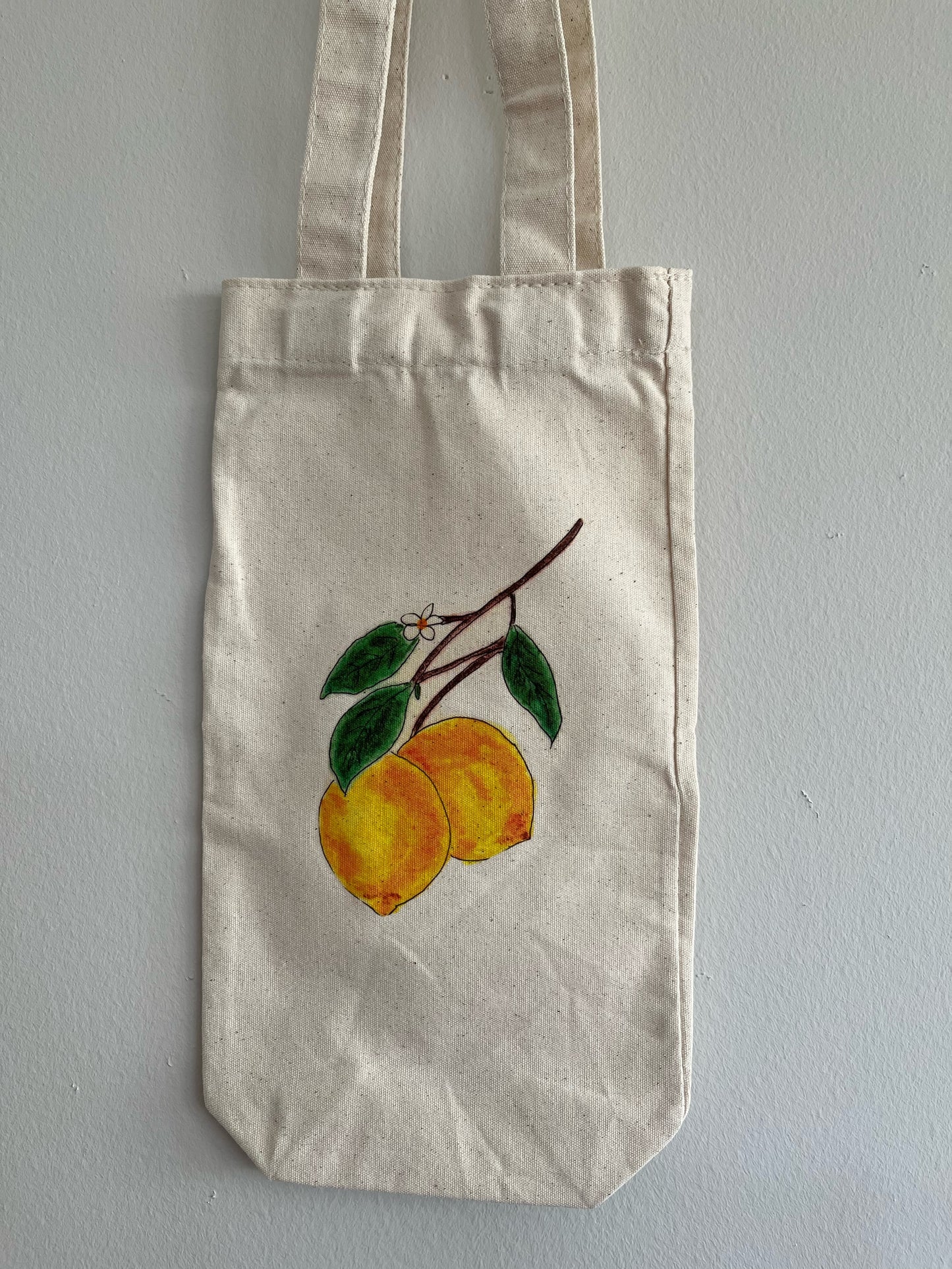 Lemon Wine Tote Bag with Gift Card