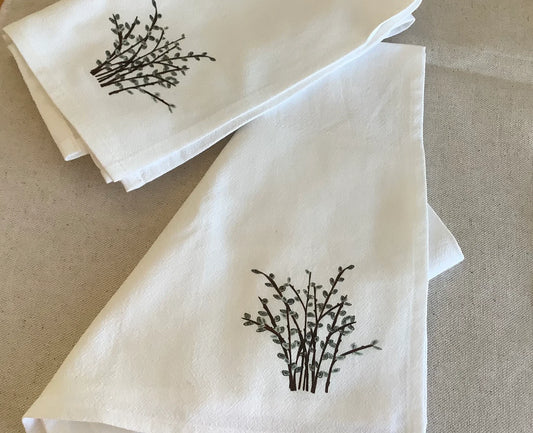 Pussy Willow Cotton Napkin Set.