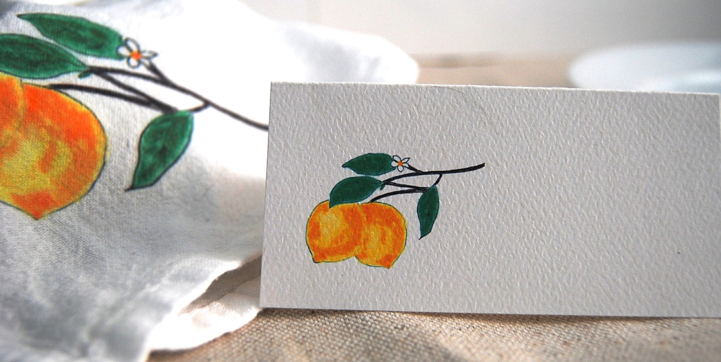 Lemon Name Place Cards