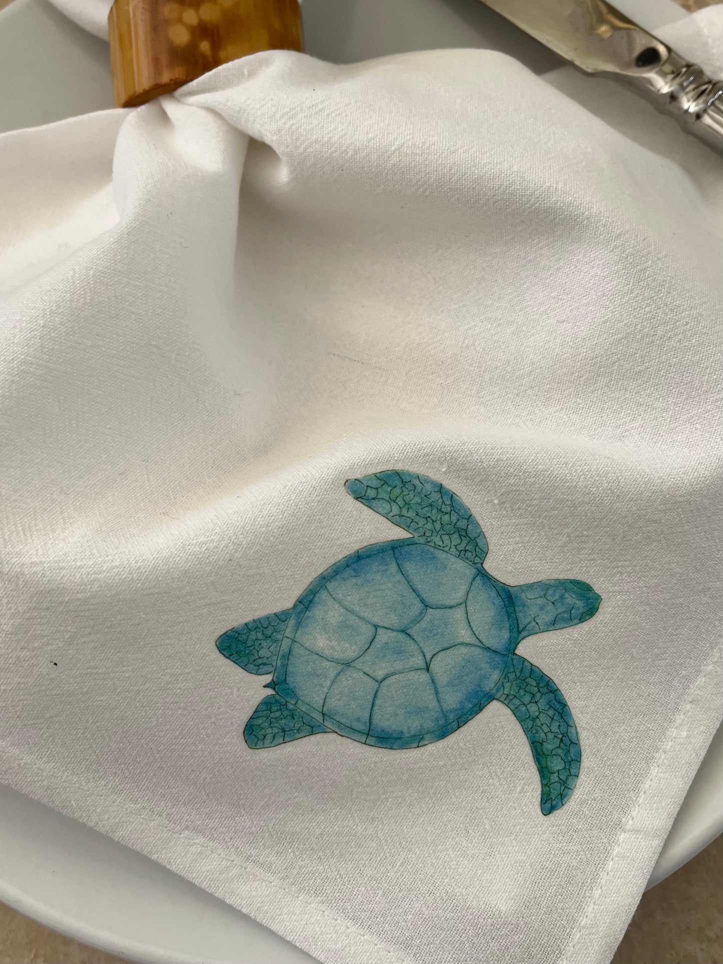 Tropical Turtle Cotton Napkin Set
