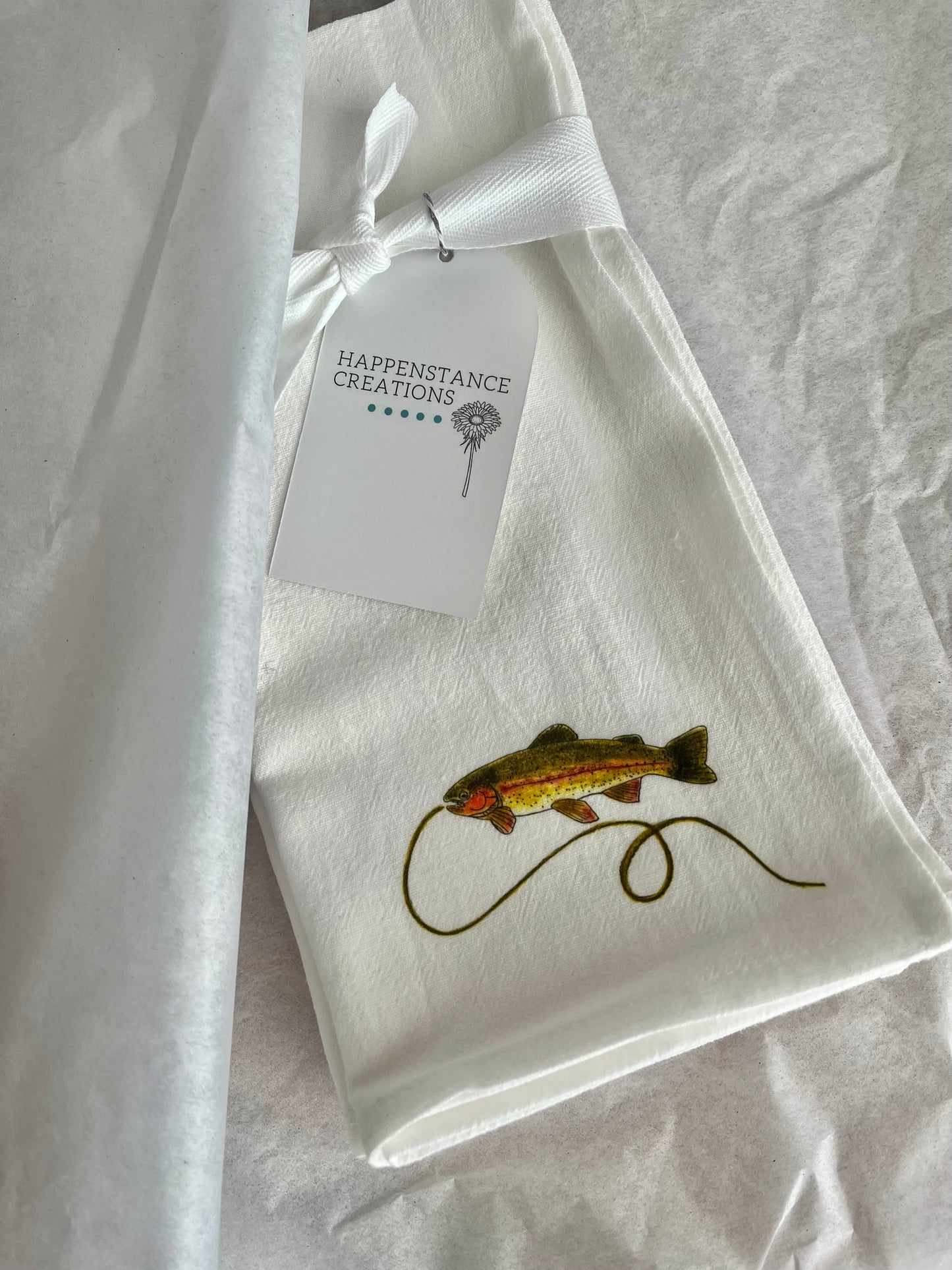 Rainbow Trout Tea Towel and Napkins Gift Set
