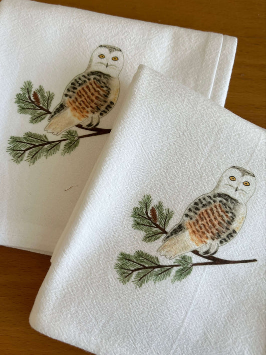 Snowy Owl Art Cloth Napkin Set