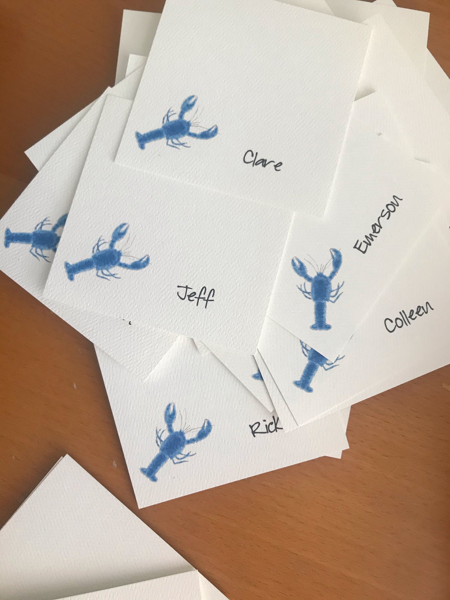 Lobster Illustrated Event Place Cards