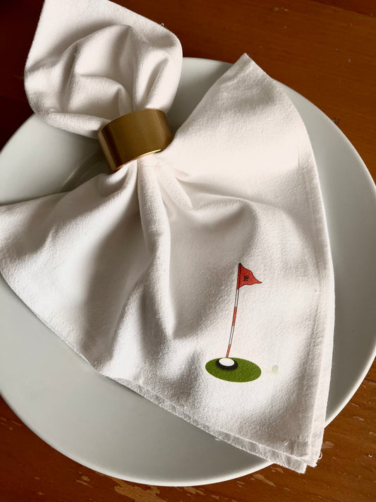 Golf 18th Tee Cotton Napkin Set