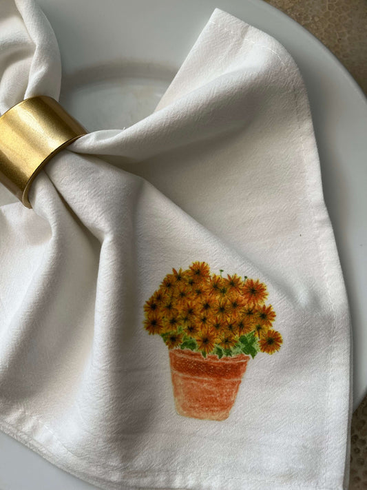 Mums Cotton Napkin Set