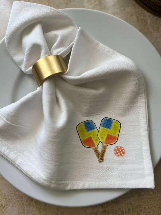 Pickleball Paddle Cloth Napkin Set