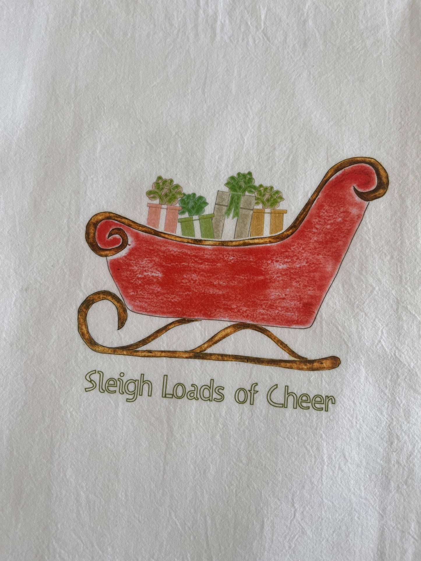 Sleigh Loads Of Cheer Tea Towel