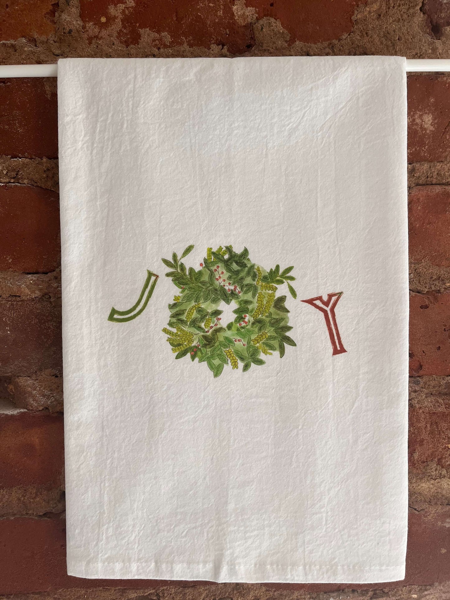 Joy Wreath Tea Towel