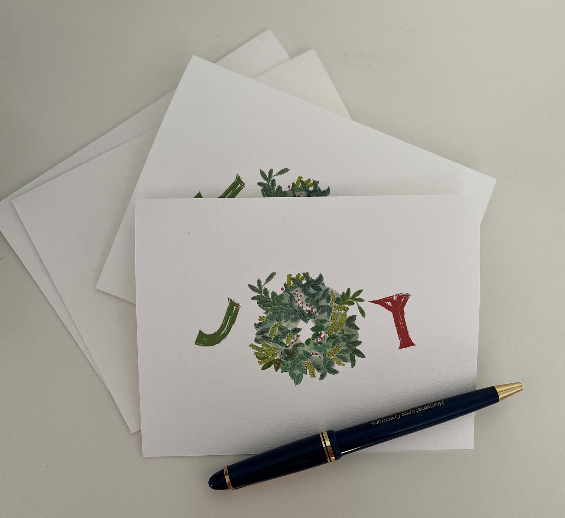 holiday illustrated note card set