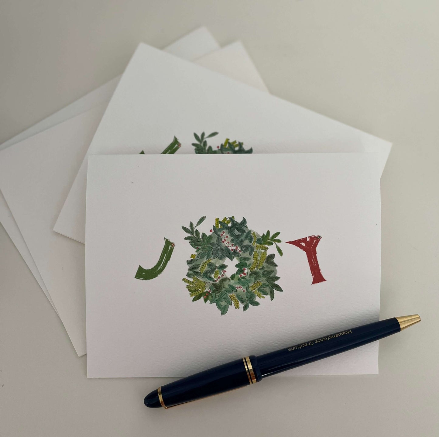 holiday illustrated note card set