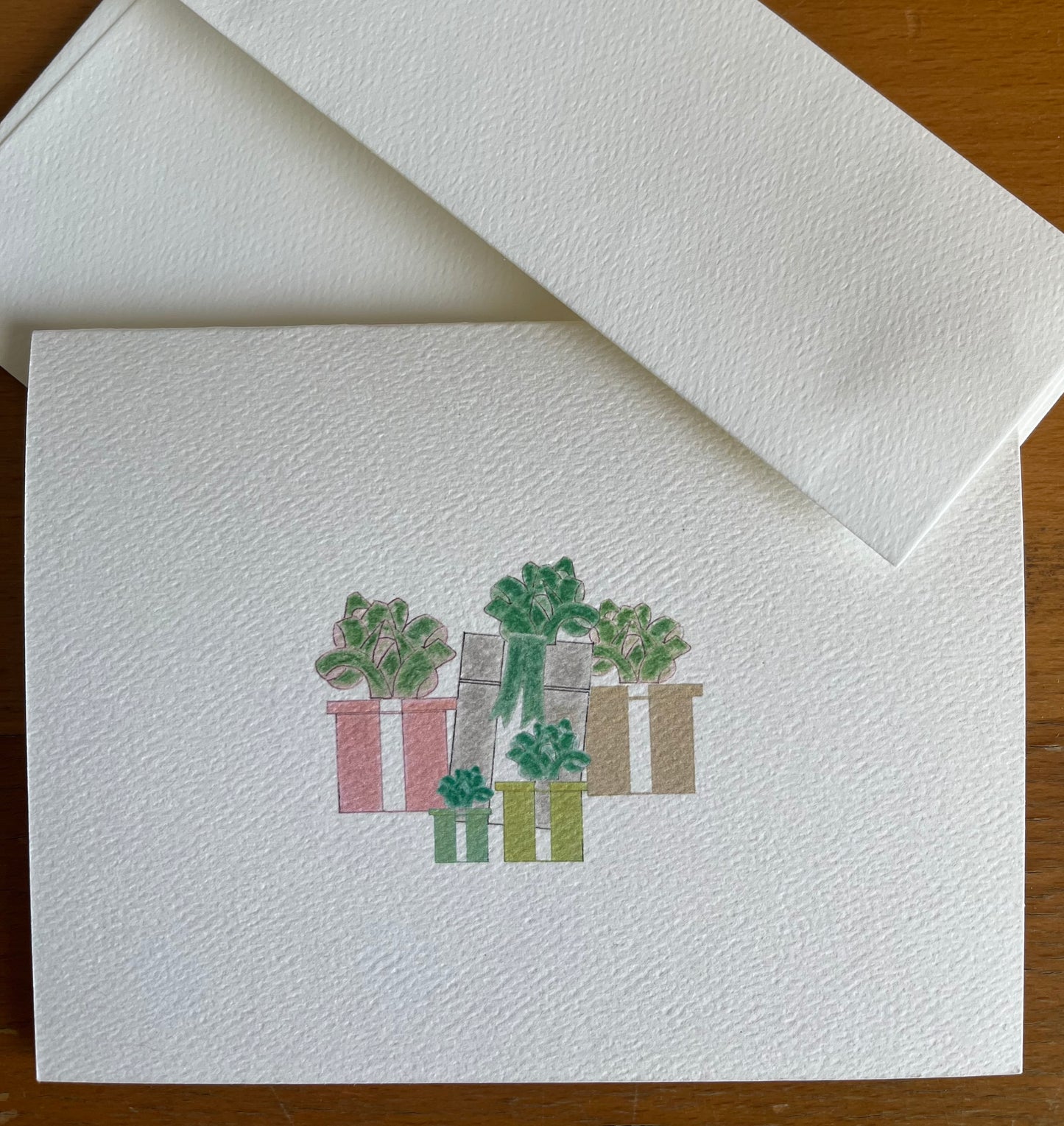 Wrapped Gifts Illustrated Note Card Set