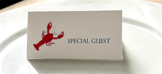 Lobster Event Name Place Cards
