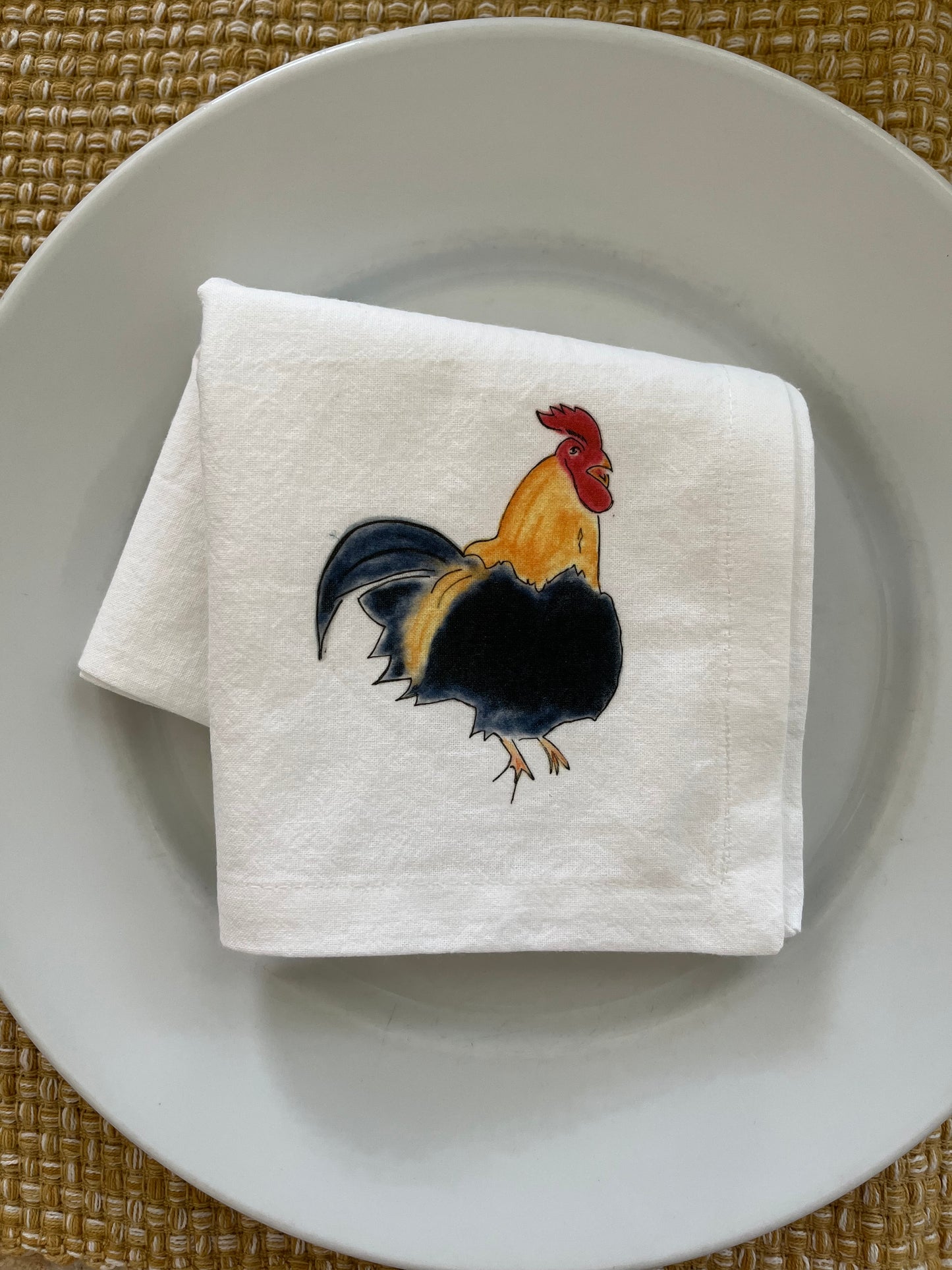 Rise & Shine Rooster Cotton Napkin Set