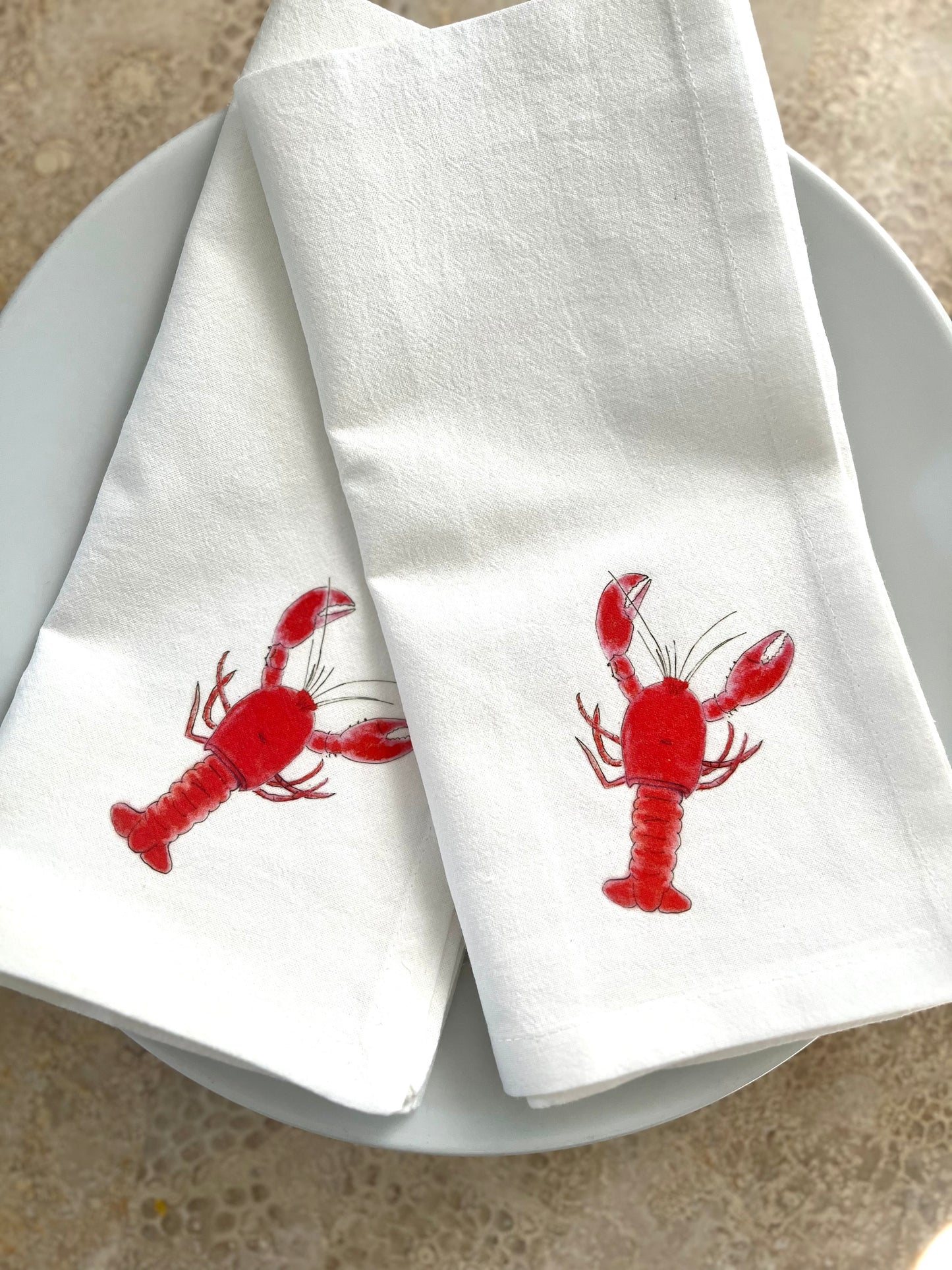 Red Lobster Cotton Napkin Set