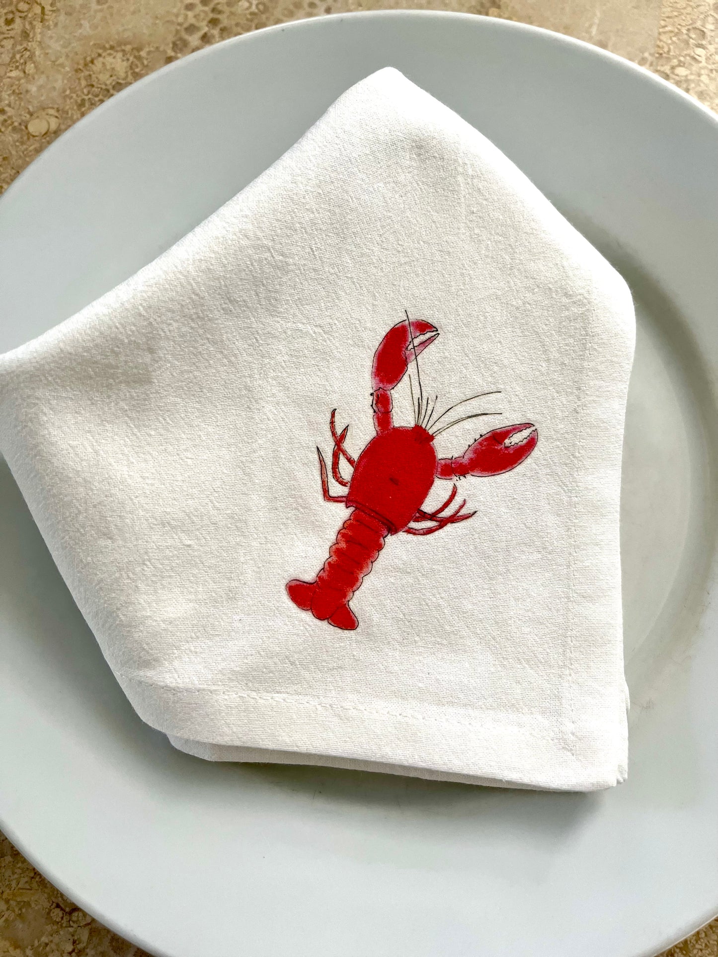 Red Lobster Cotton Napkin Set
