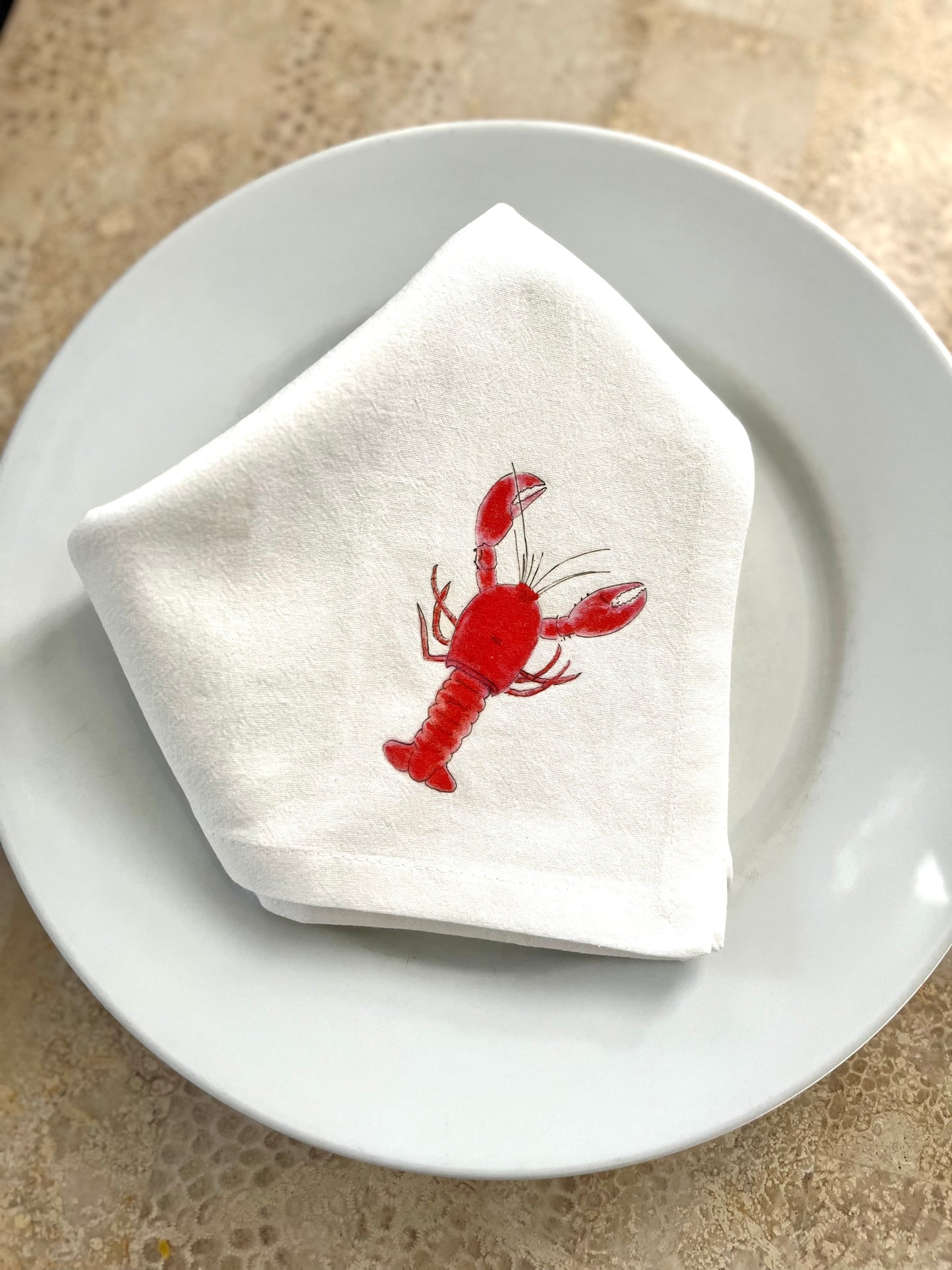 Red Lobster Cotton Napkin Set
