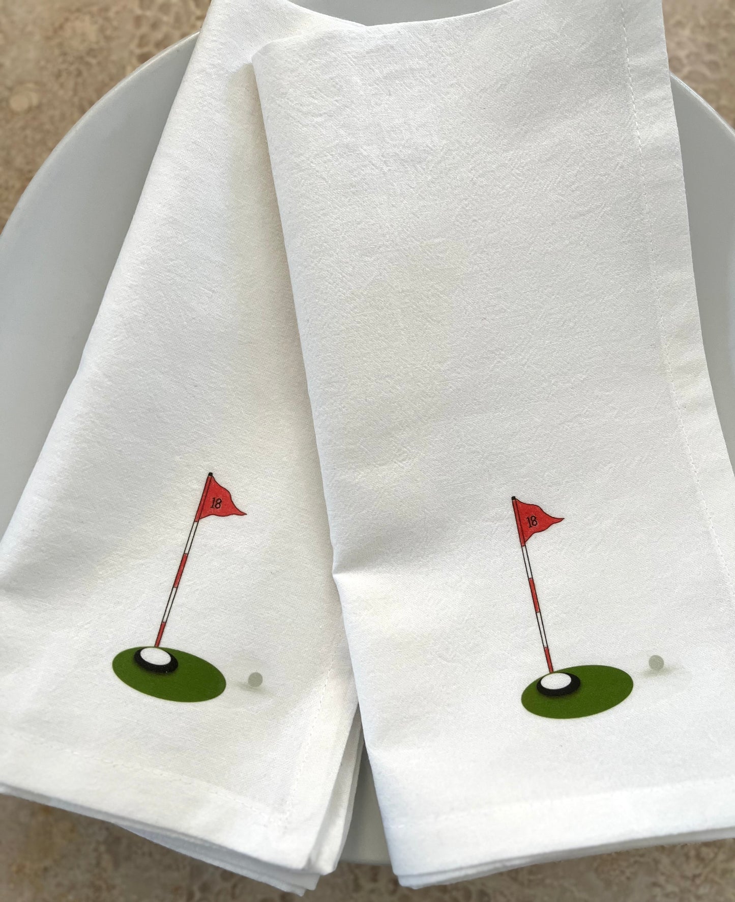 Golf 18th Tee Cotton Napkin Set