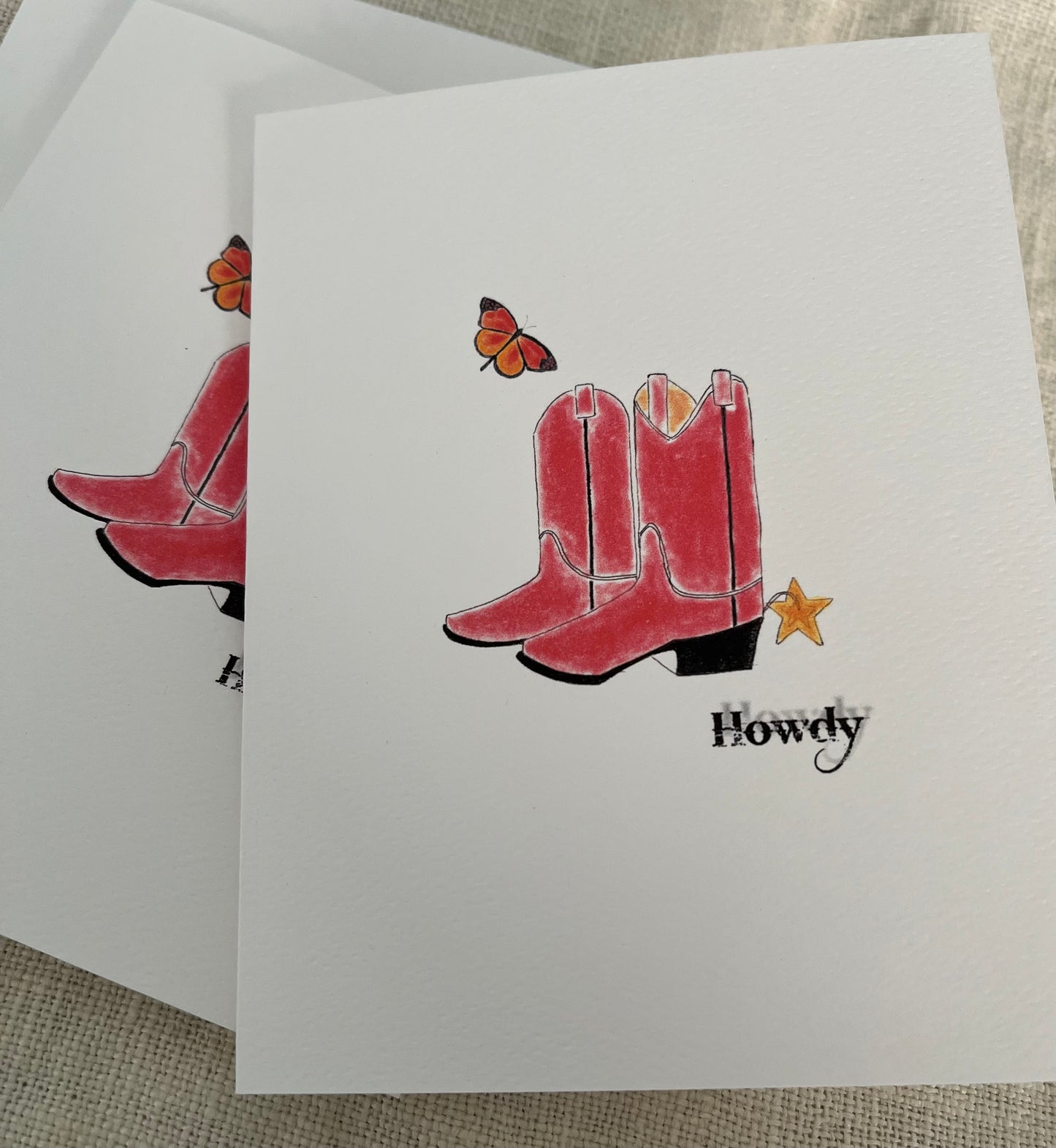 Western Boots Note Card Set