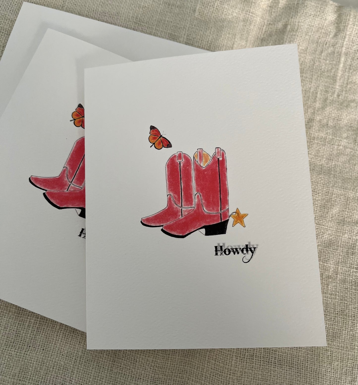 Western Boots Note Card Set