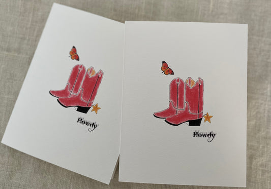 Western Boots Note Card Set