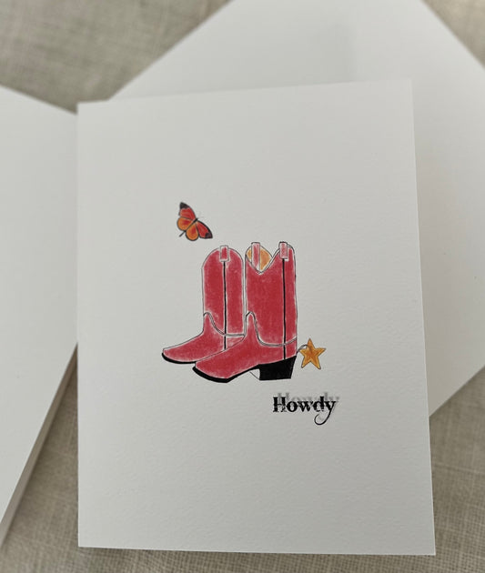 Western Boots Note Card Set